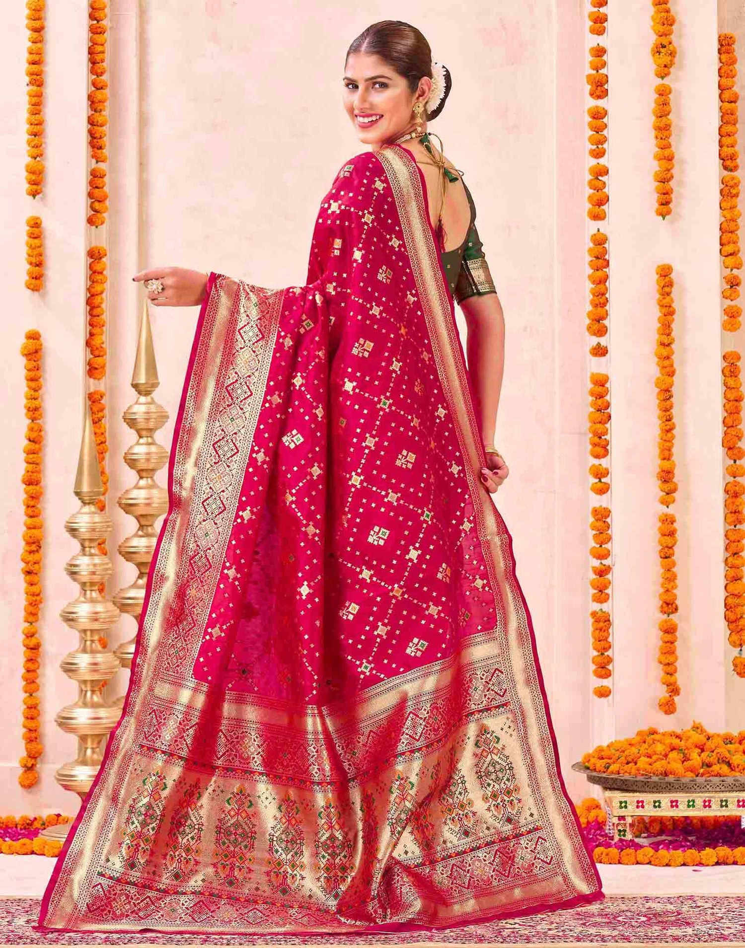 Red Silk Woven Patola Saree