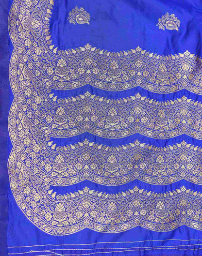 Blue Silk Woven Saree