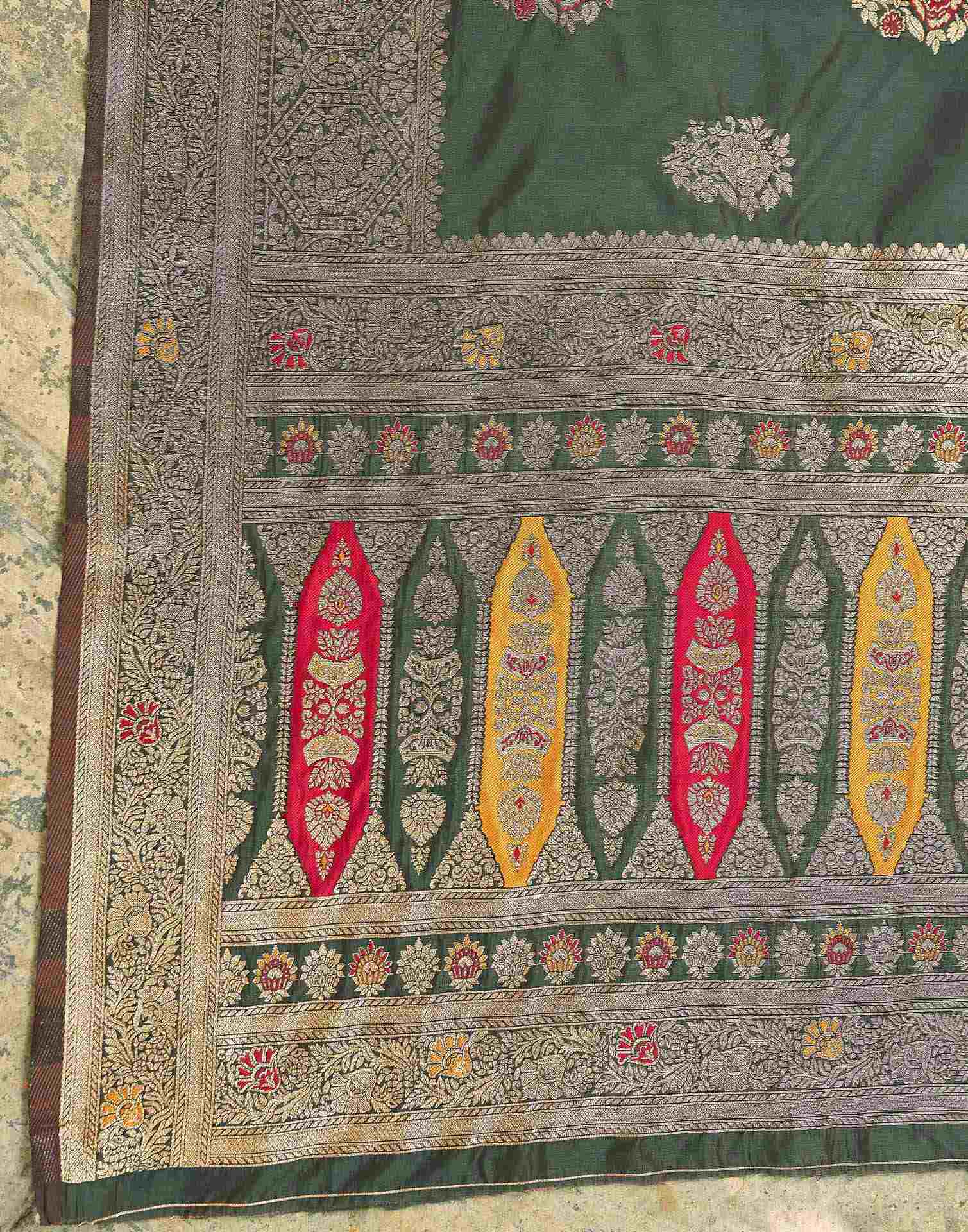 Green Silk Woven Banarasi Saree