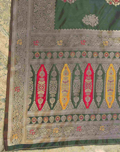 Green Silk Woven Banarasi Saree