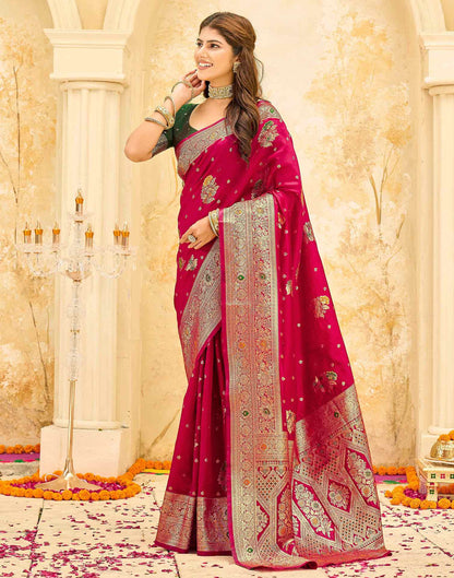 Red Silk Woven Banarasi Saree