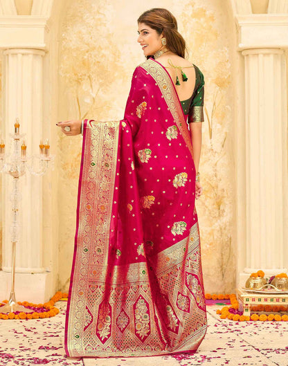 Red Silk Woven Banarasi Saree