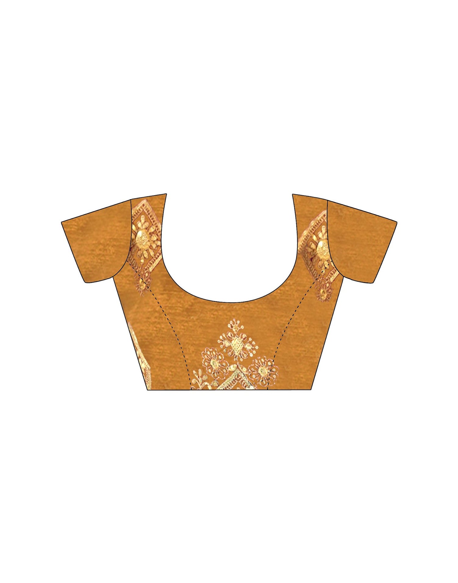 Brown Shimmer Sequence Embroidery  Saree