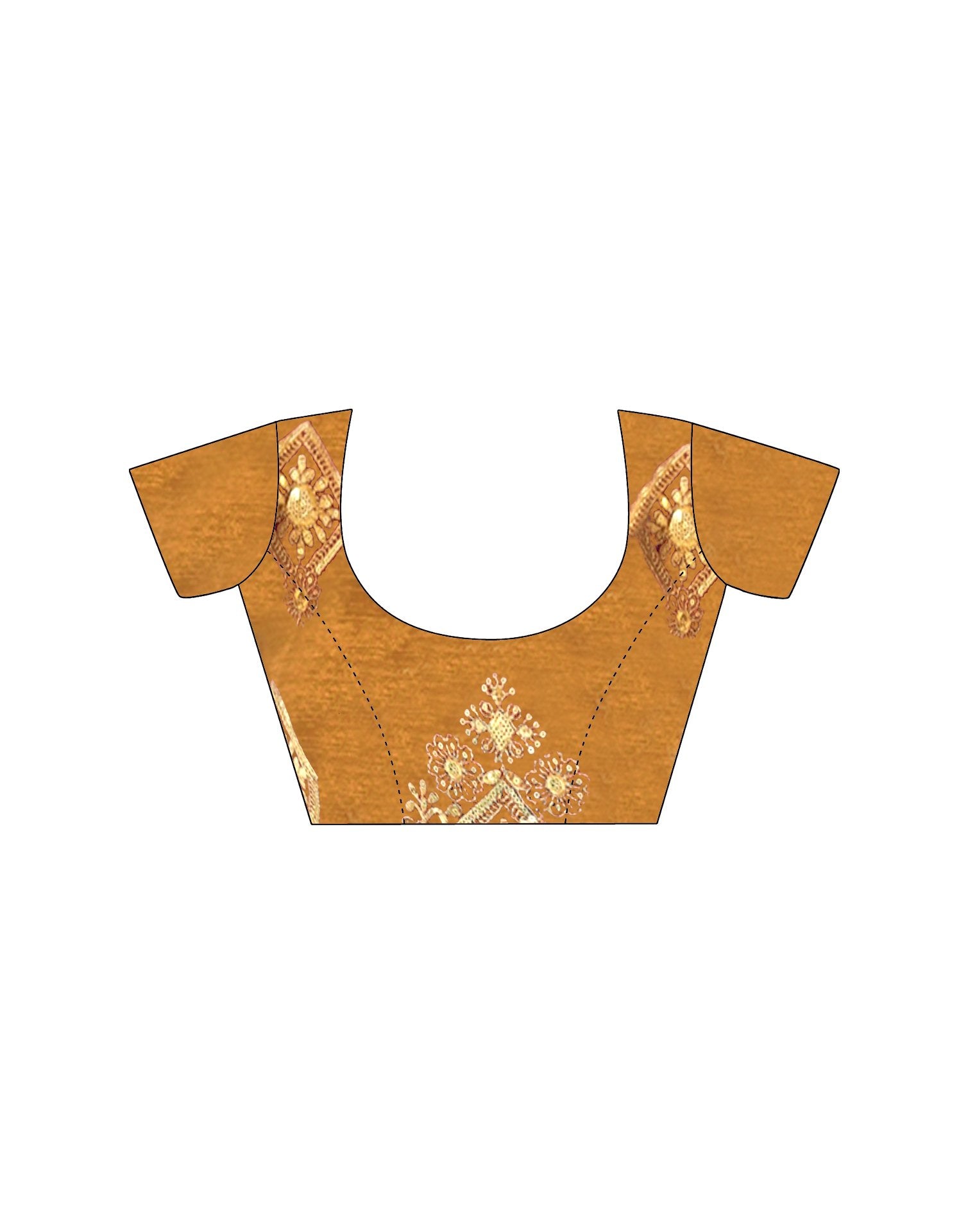 Brown Shimmer Sequence Embroidery  Saree