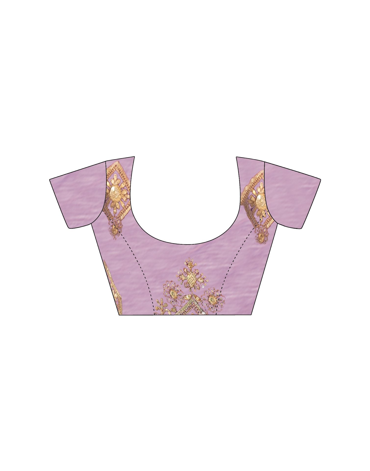 Lavender Shimmer Sequence Embroidery  Saree