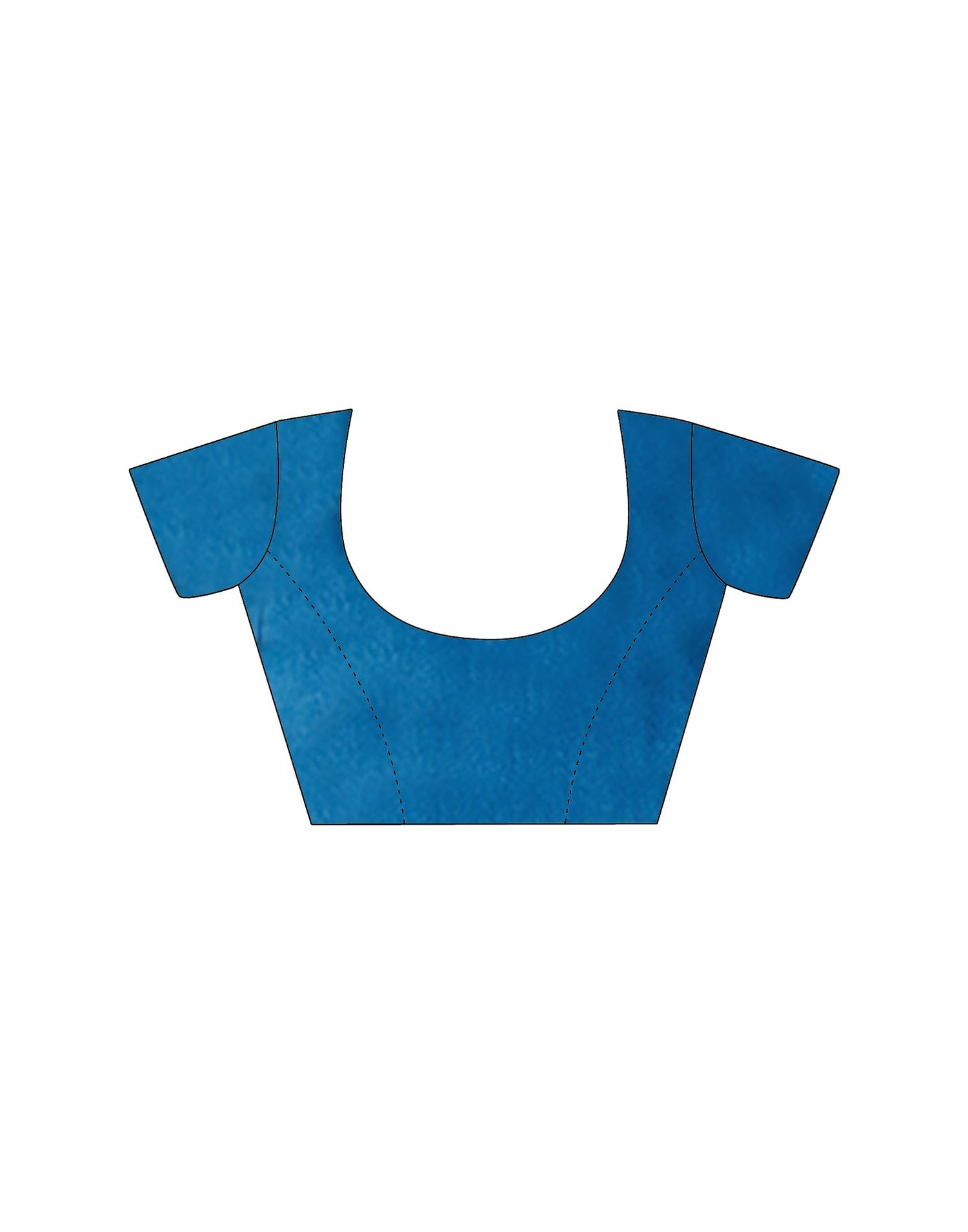 Teal Blue Satin Sequence Embroidery  Saree