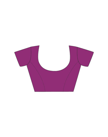 Dark Purple Satin Sequence Embroidery  Saree