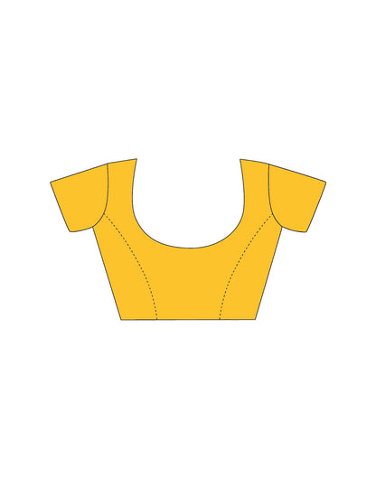 Yellow Satin Sequence Embroidery  Saree