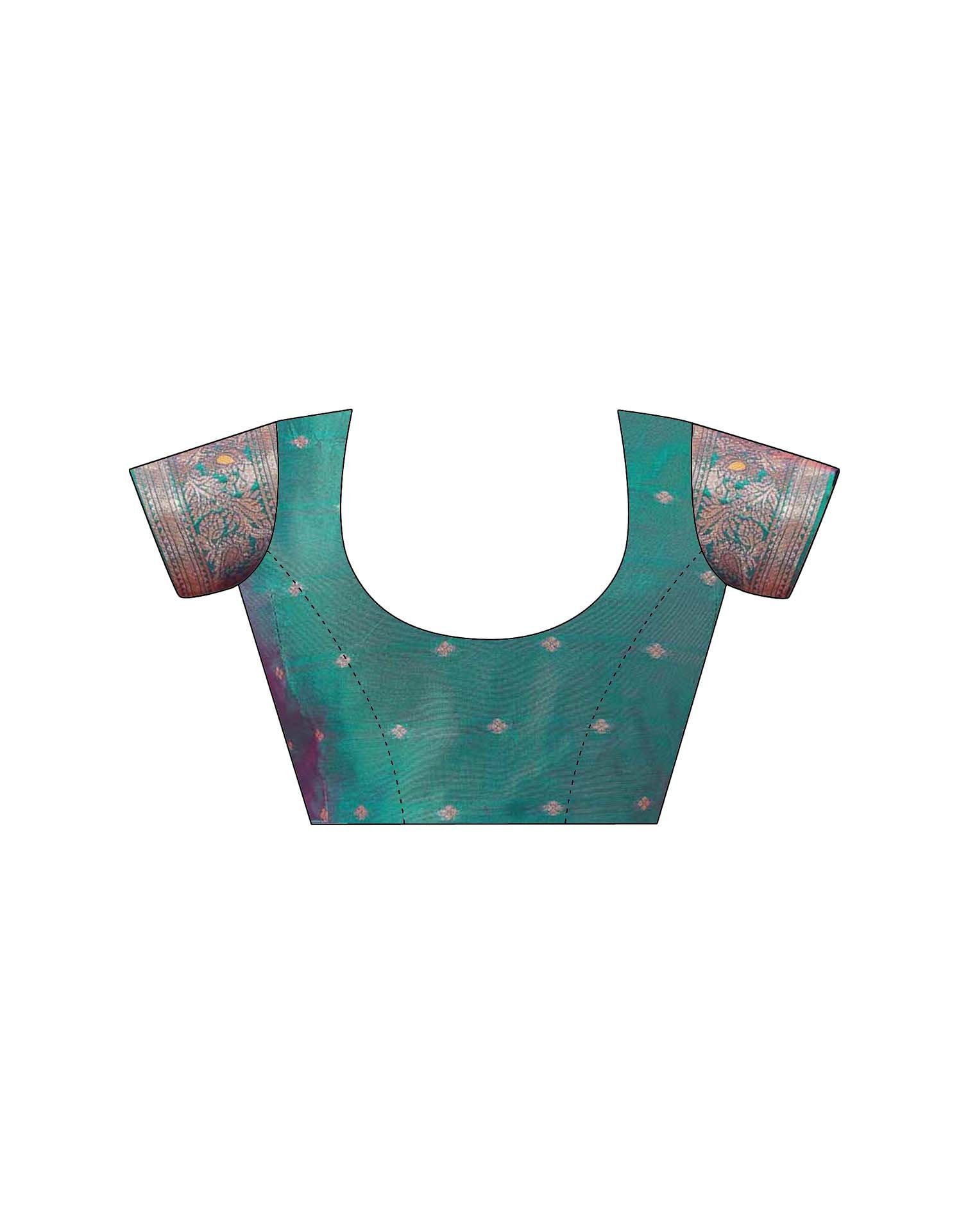 Dark Purple Silk Woven Banarasi Saree