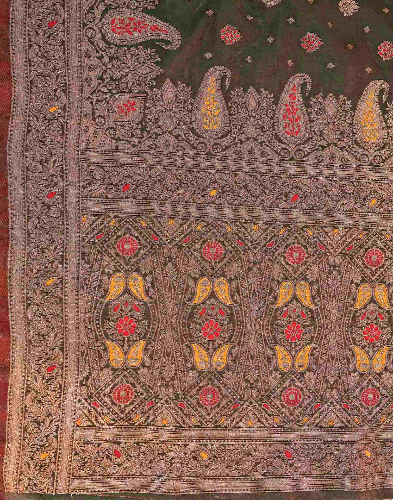 Green Silk Woven Banarasi Saree