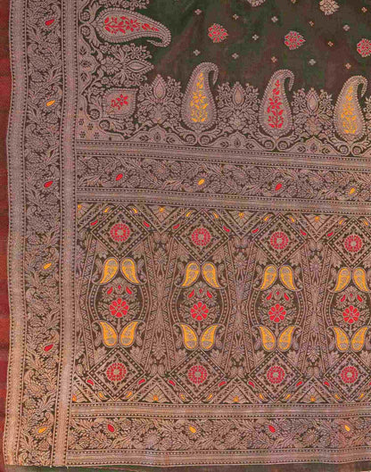 Green Silk Woven Banarasi Saree