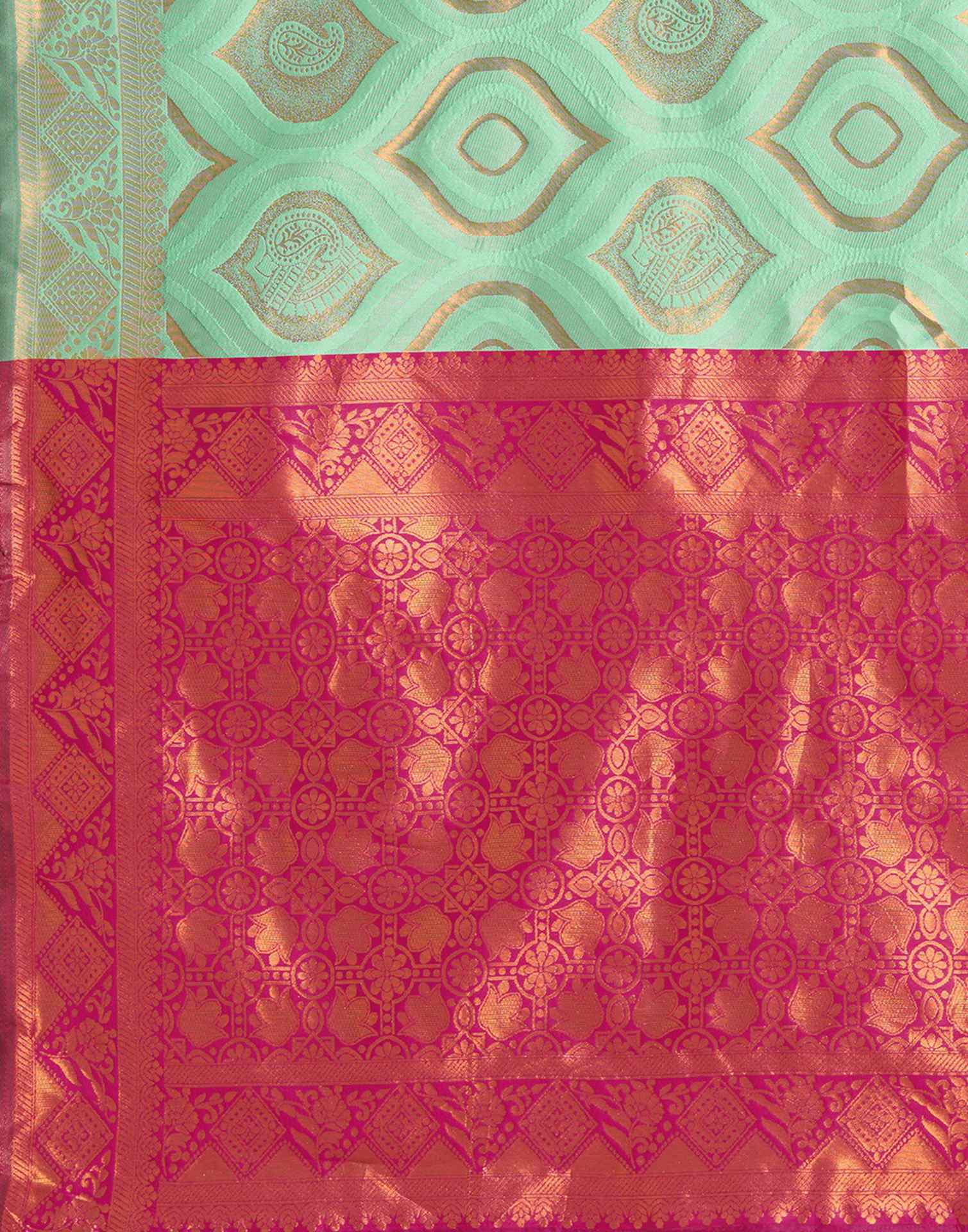 Mint Blue Silk Woven Saree