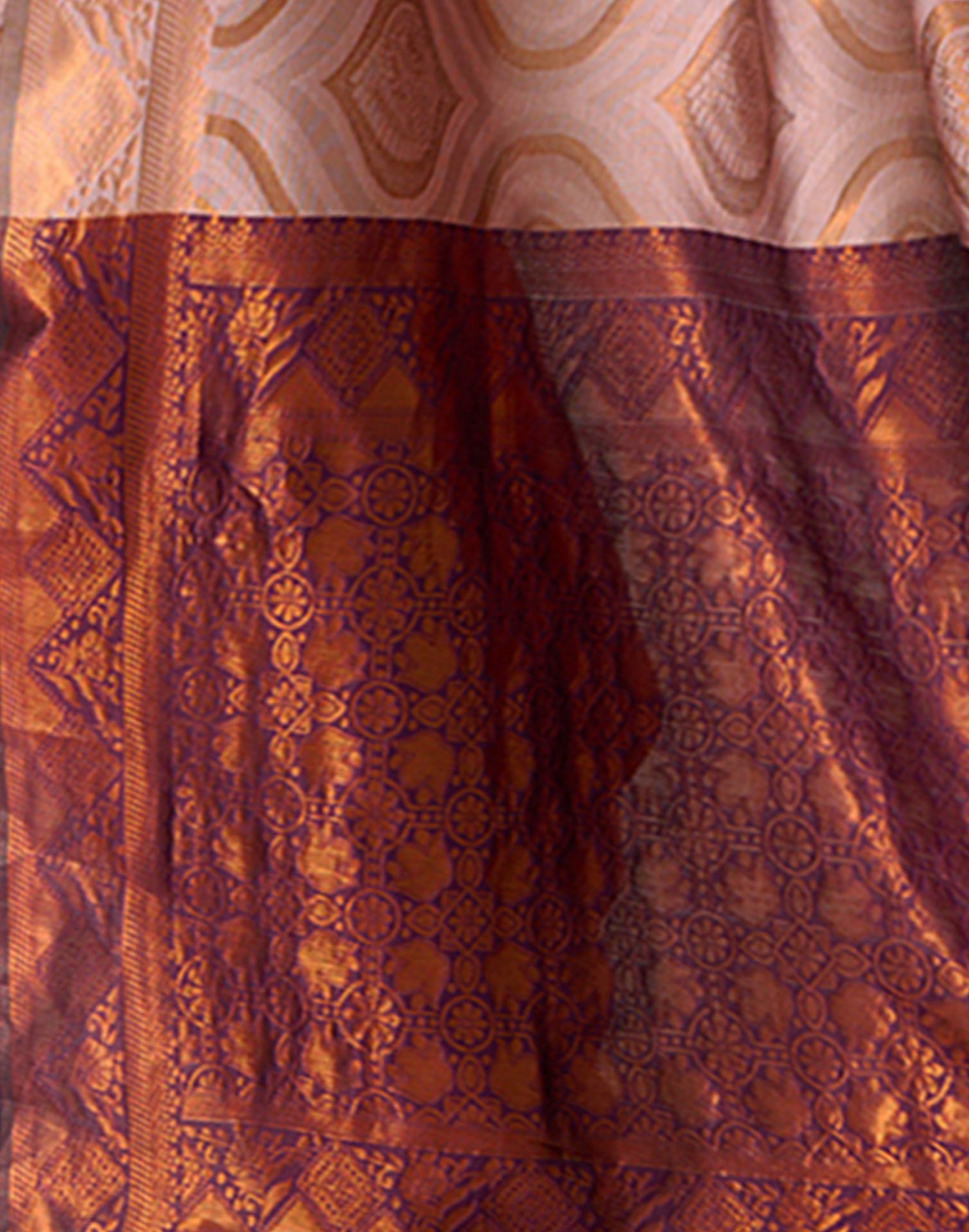 Mauve Silk Woven Saree