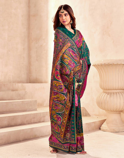 Green Silk Woven Patola Saree