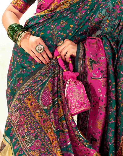 Green Silk Woven Patola Saree