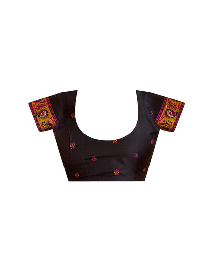 Black Silk Woven Patola Saree
