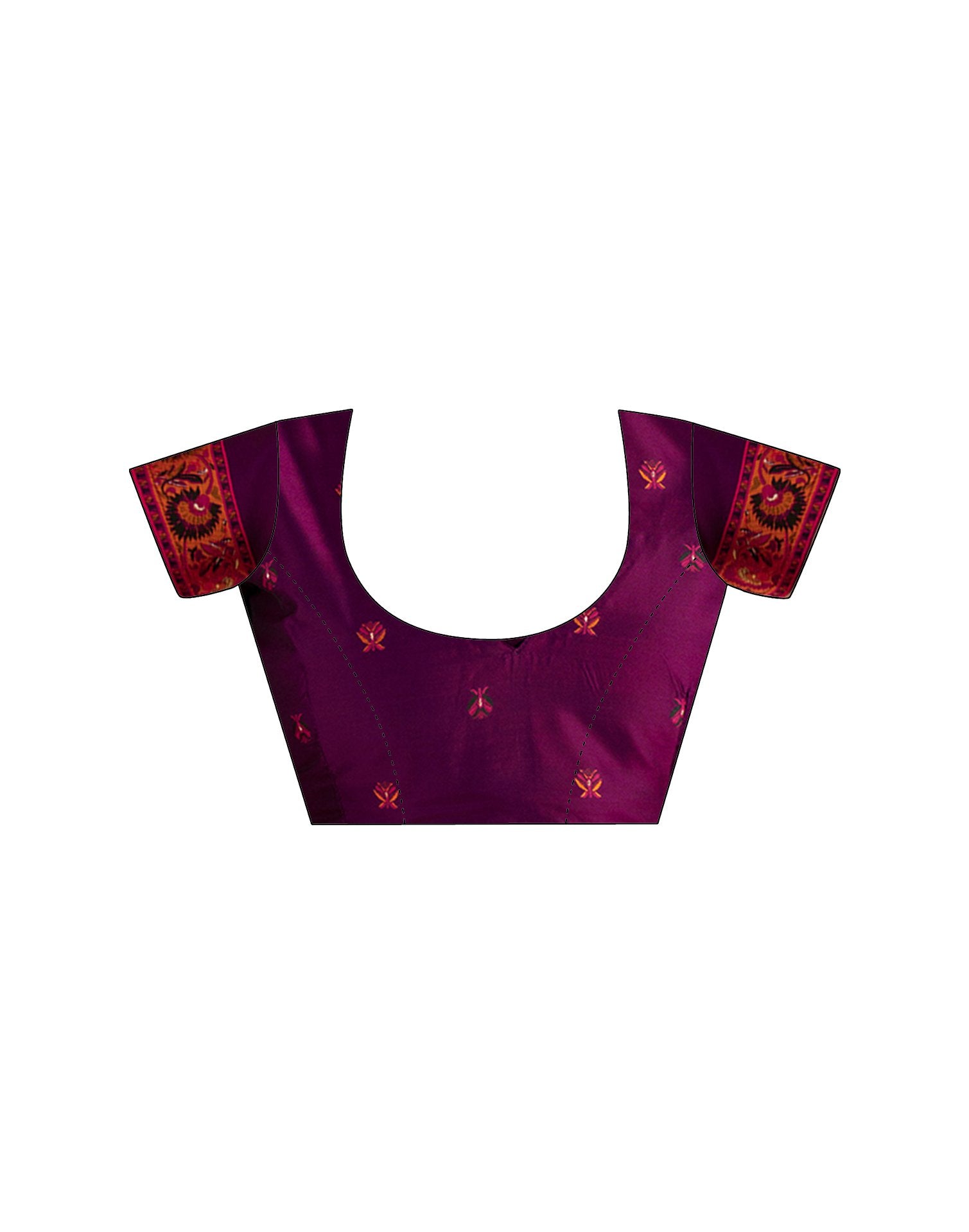 Wine Silk Woven Patola Saree