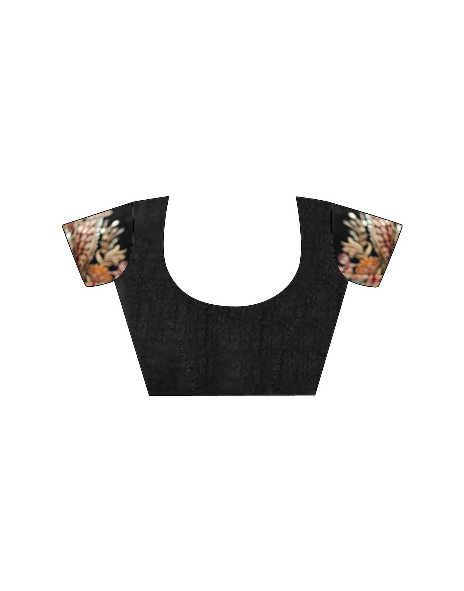 Black Georgette Printed Laheriya Saree