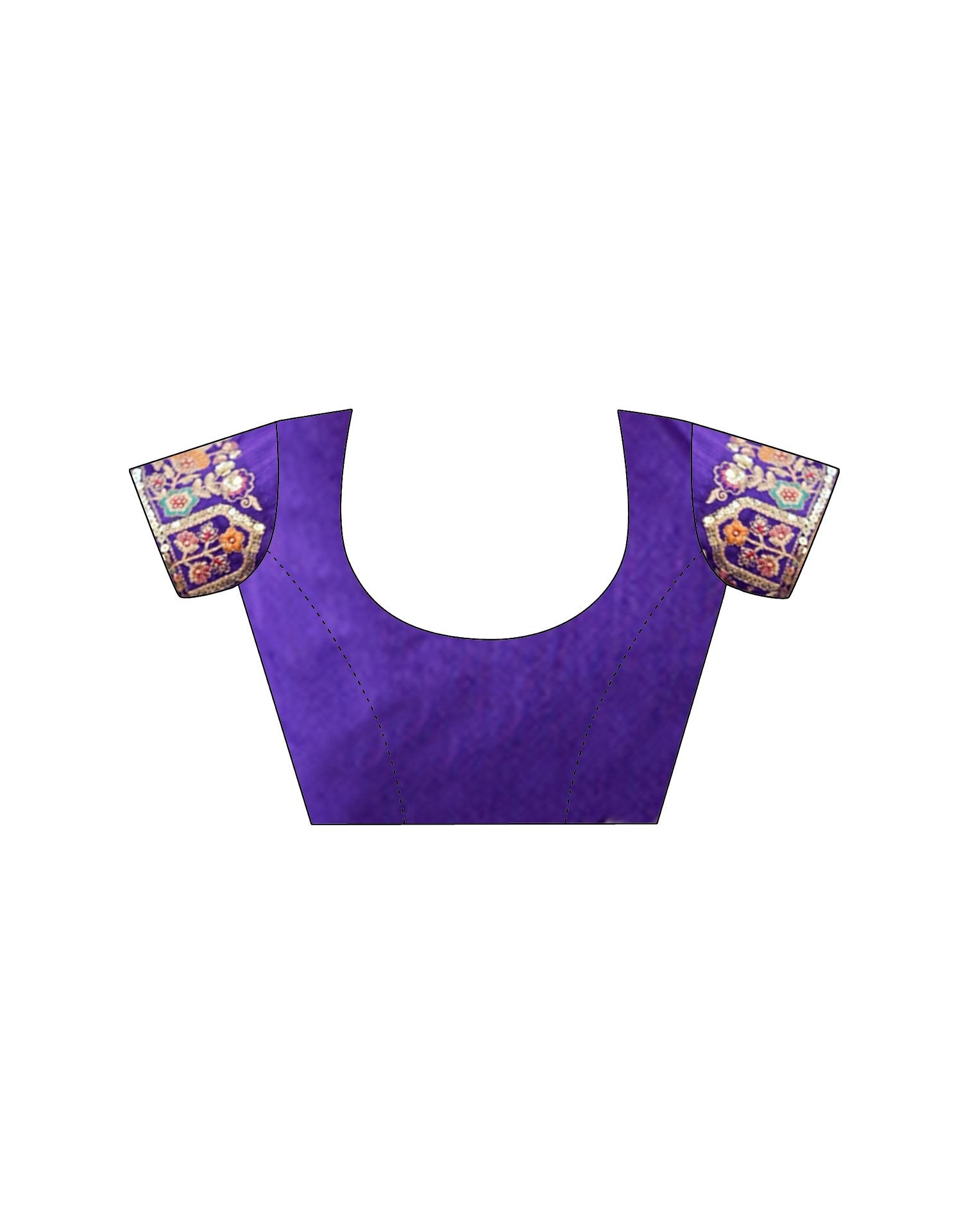 Purple Georgette Printed Laheriya Saree