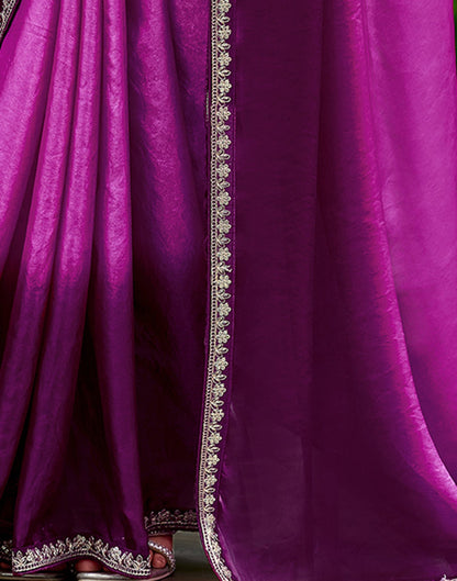 Light Purple Tissue Silk Lace Saree