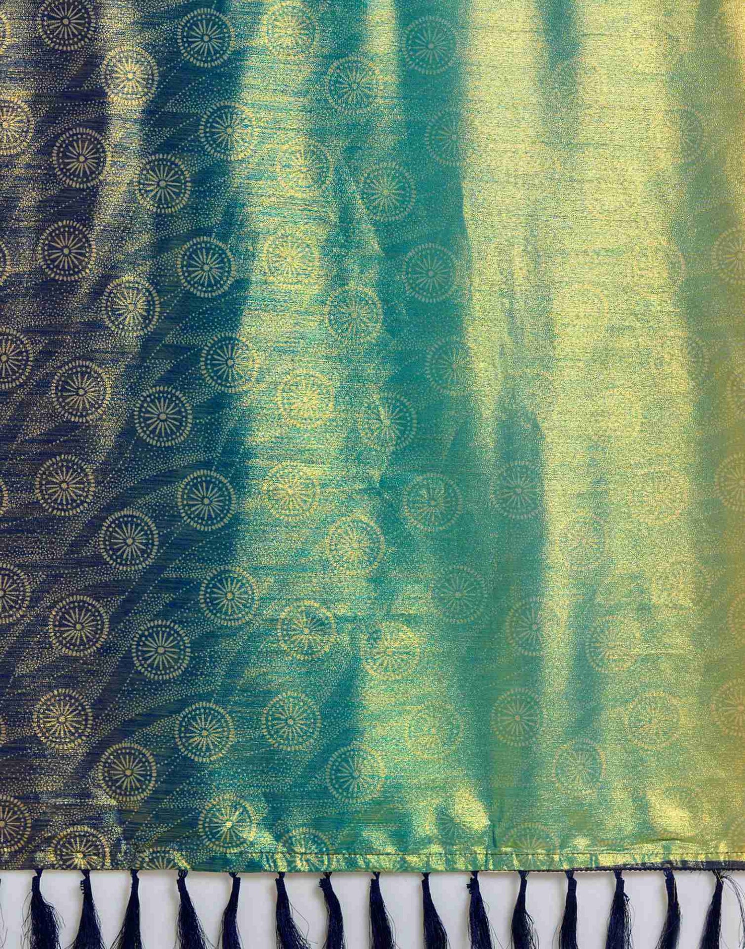 Multicoloured Silk Printed Saree
