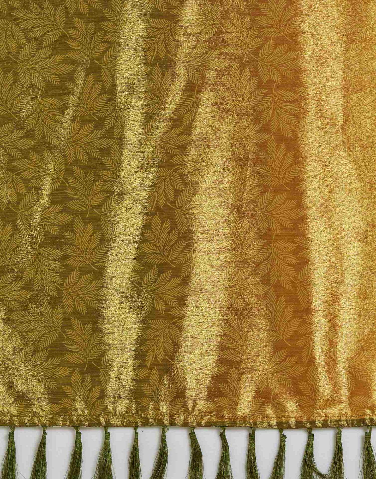 Yellow Silk Printed Saree