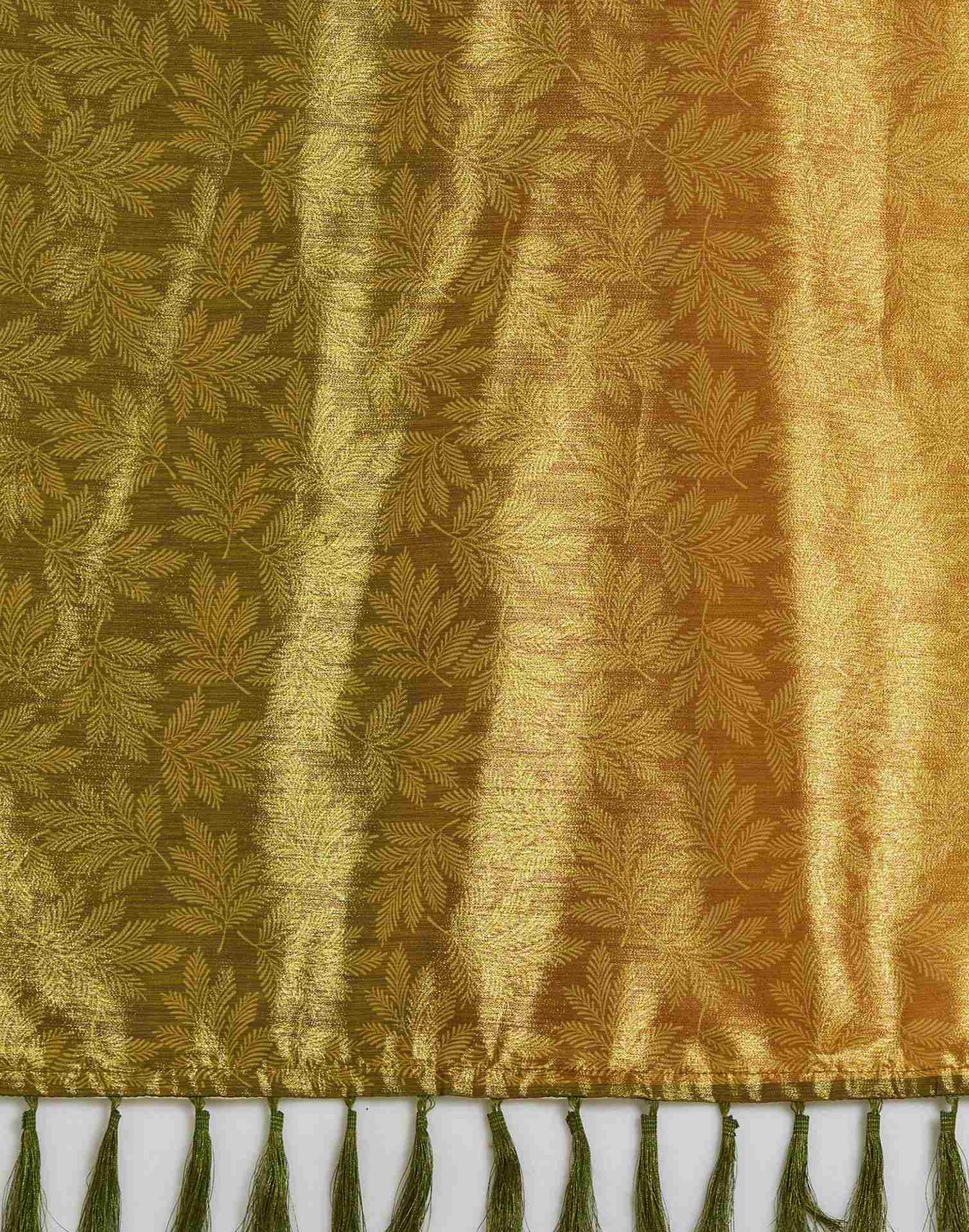 Yellow Silk Printed Saree