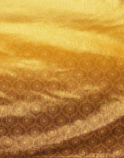 Yellow Silk Printed Saree