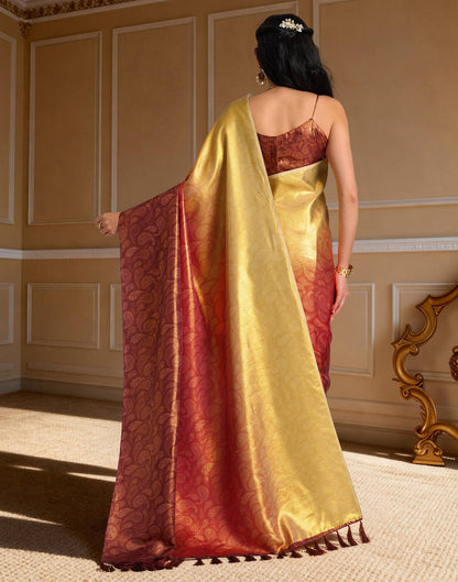 Red Silk Printed Saree