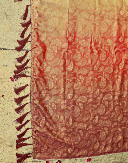 Red Silk Printed Saree