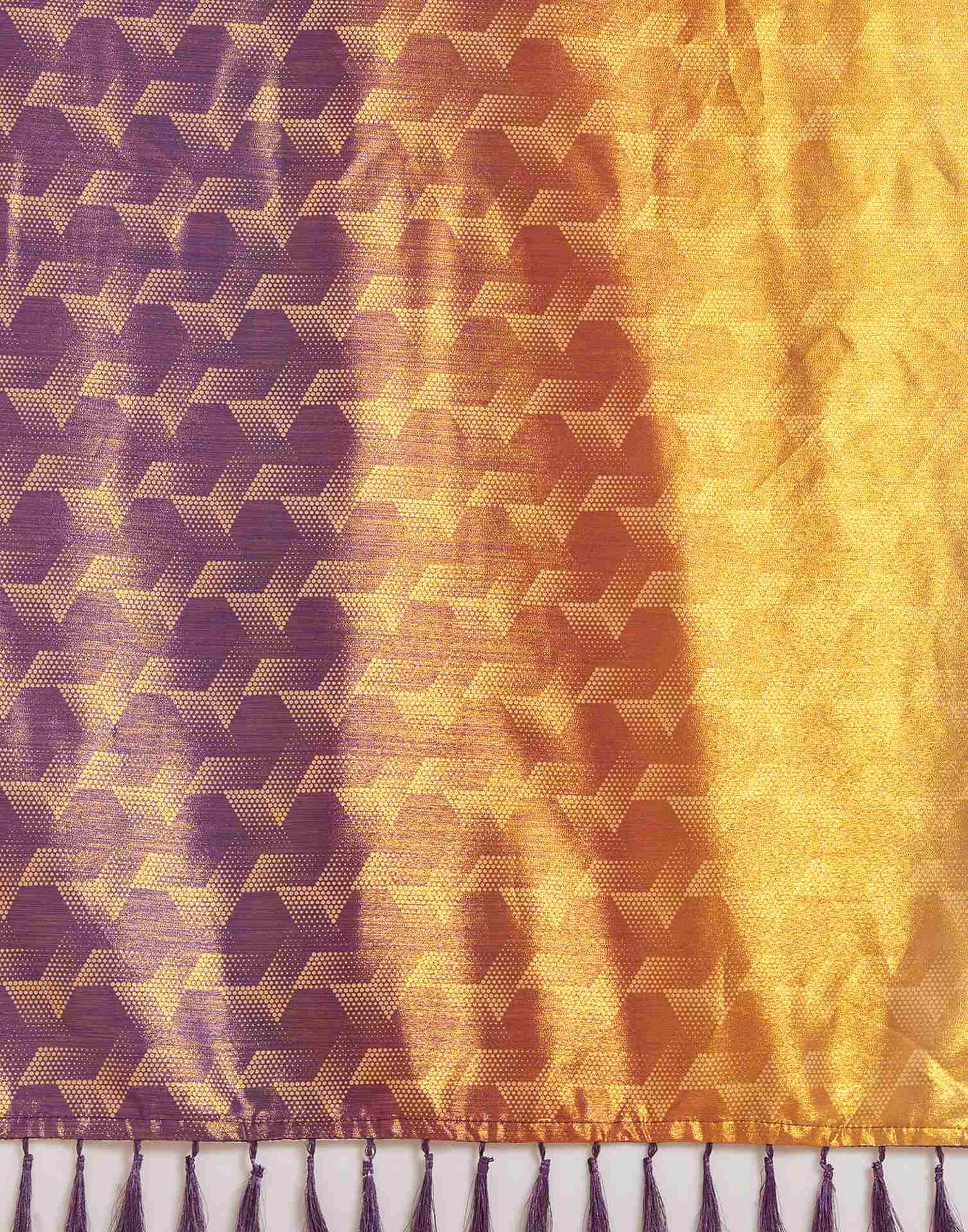 Yellow Silk Printed Saree