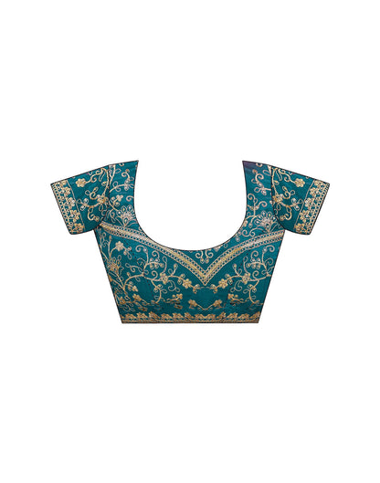 Wine Georgette Zari Stripe Saree