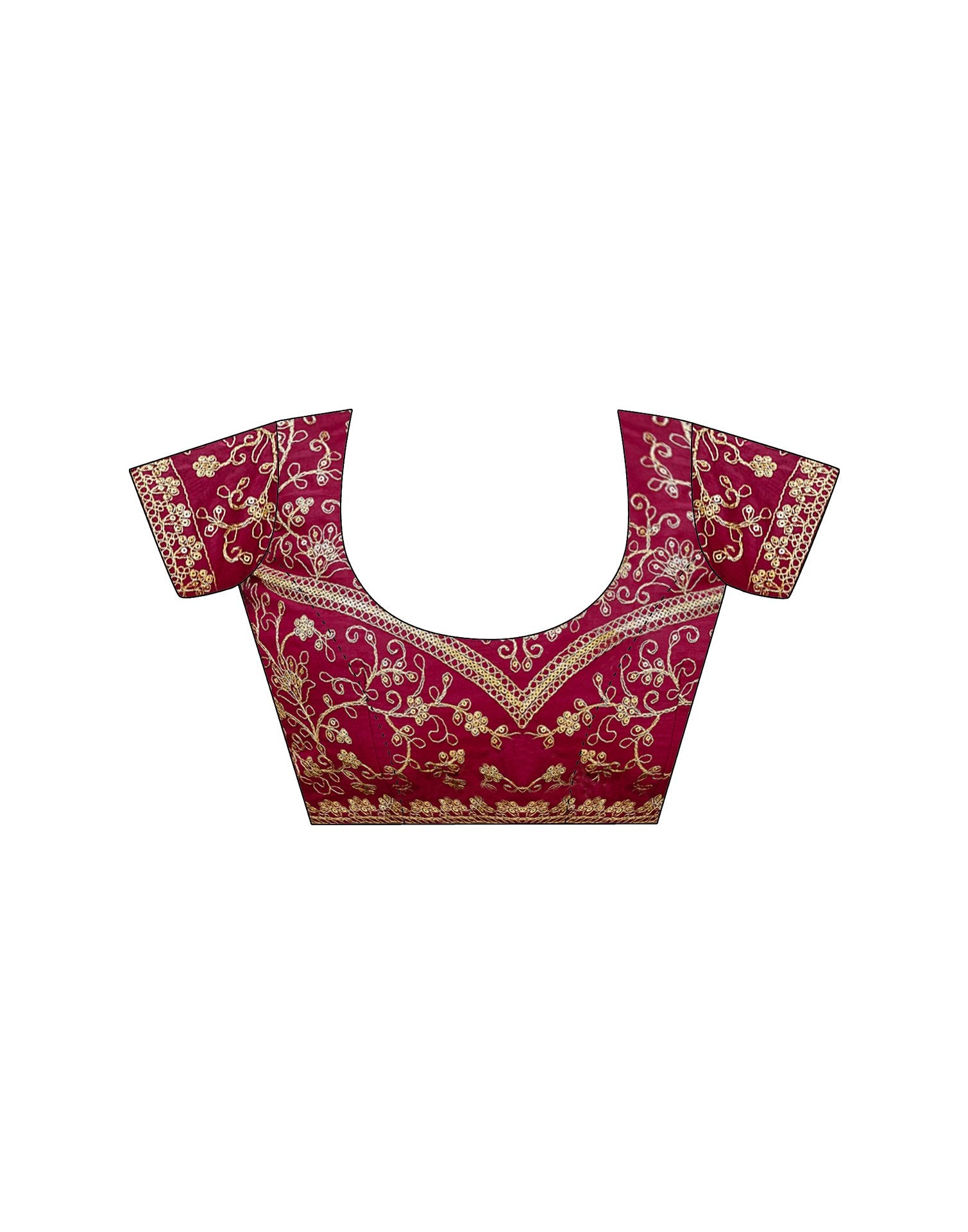 Dark Green Georgette Zari Stripe Saree