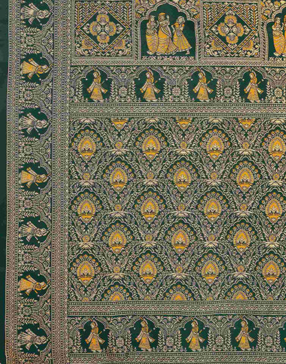 Yellow Silk Woven Baluchari Saree