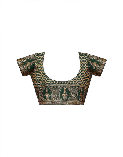 Yellow Silk Woven Baluchari Saree