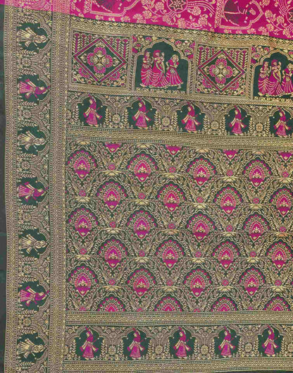 Rani Pink Silk Woven Baluchari Saree