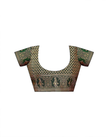 Maroon Silk Woven Baluchari Saree