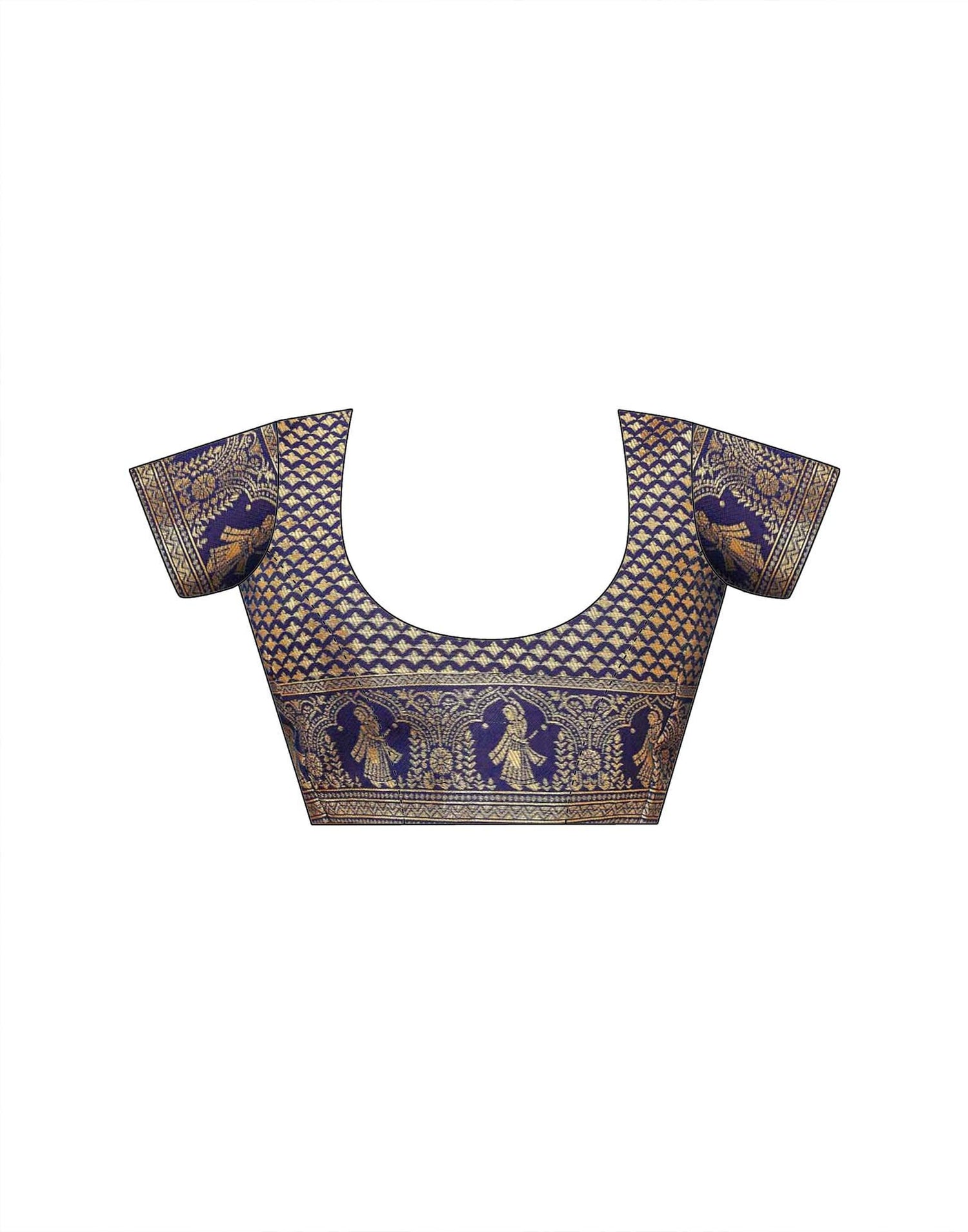 Teal Blue Silk Woven Baluchari Saree