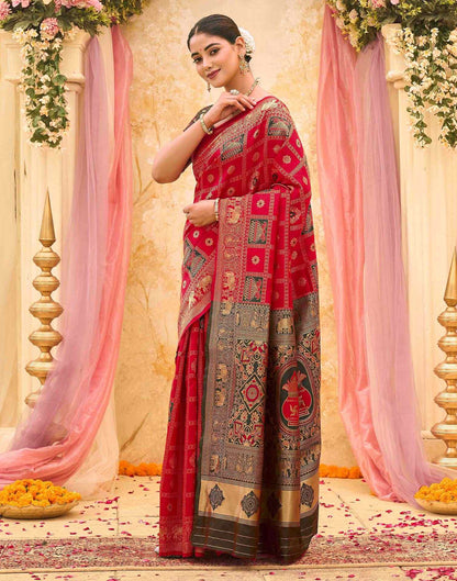 Red Silk Woven Patola Saree