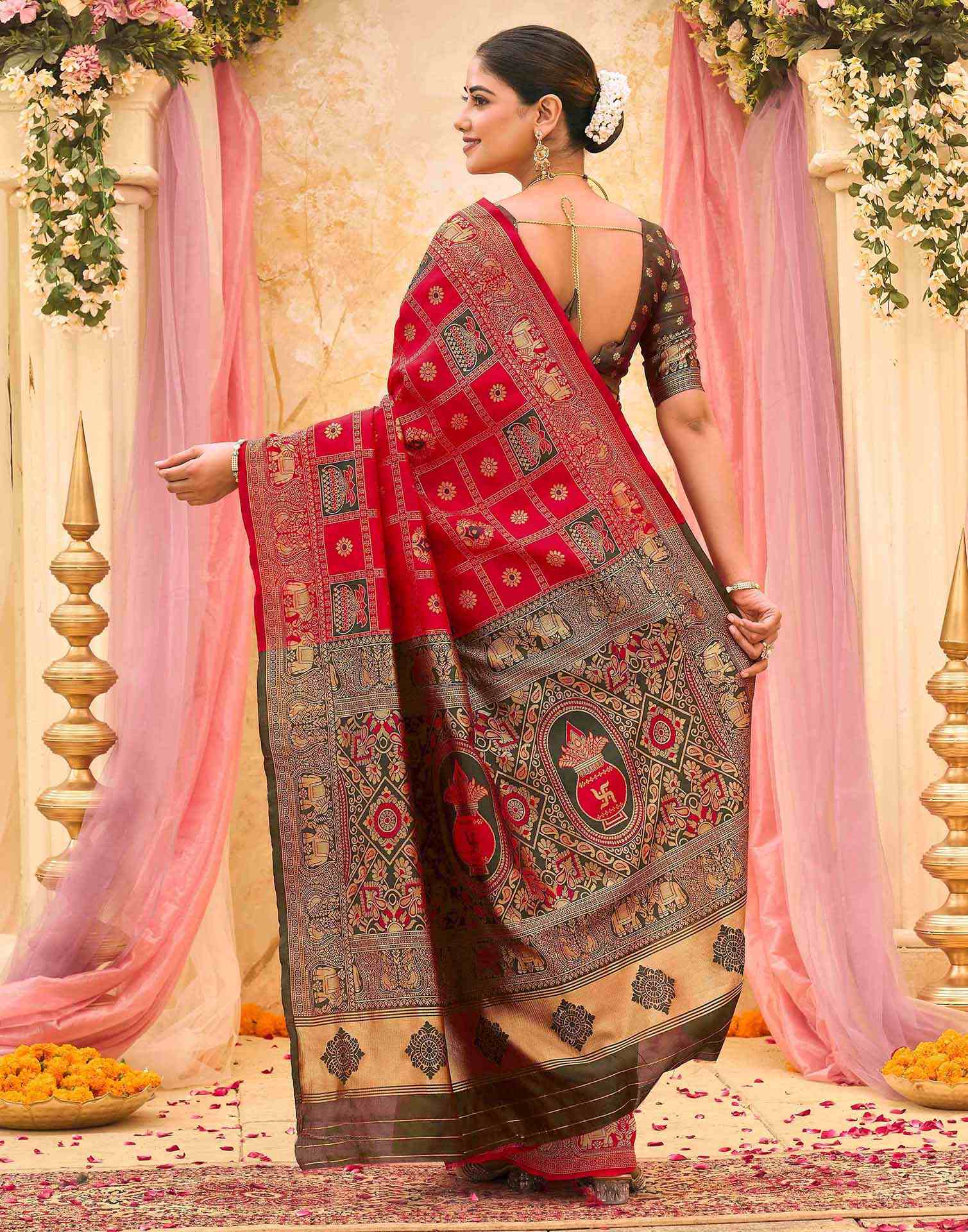 Red Silk Woven Patola Saree