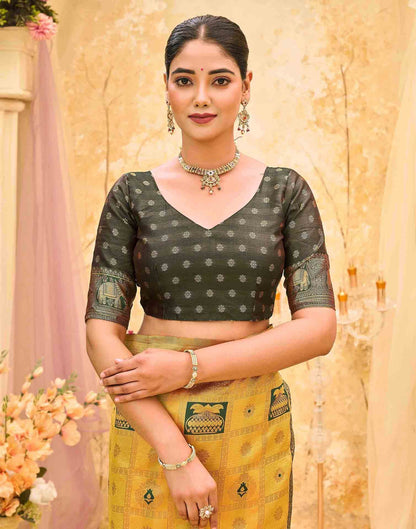 Yellow Silk Woven Patola Saree