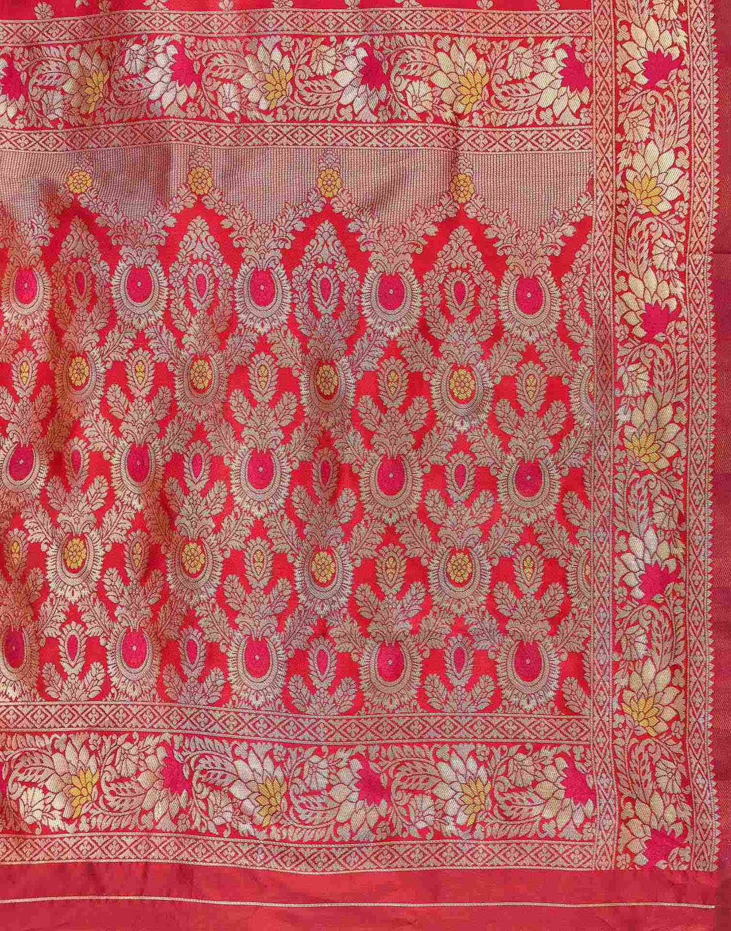 Red Silk Woven Banarasi Saree