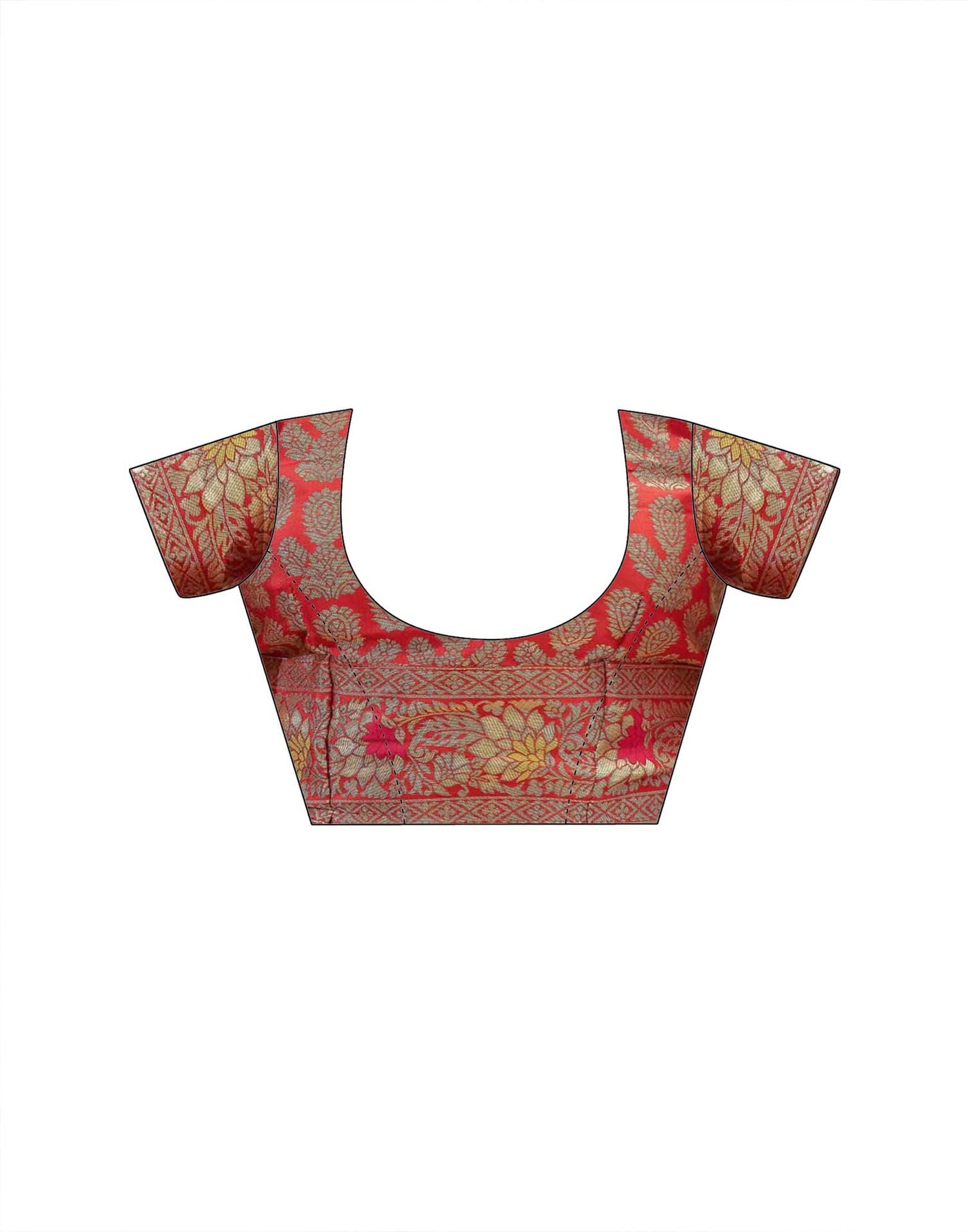 Red Silk Woven Banarasi Saree