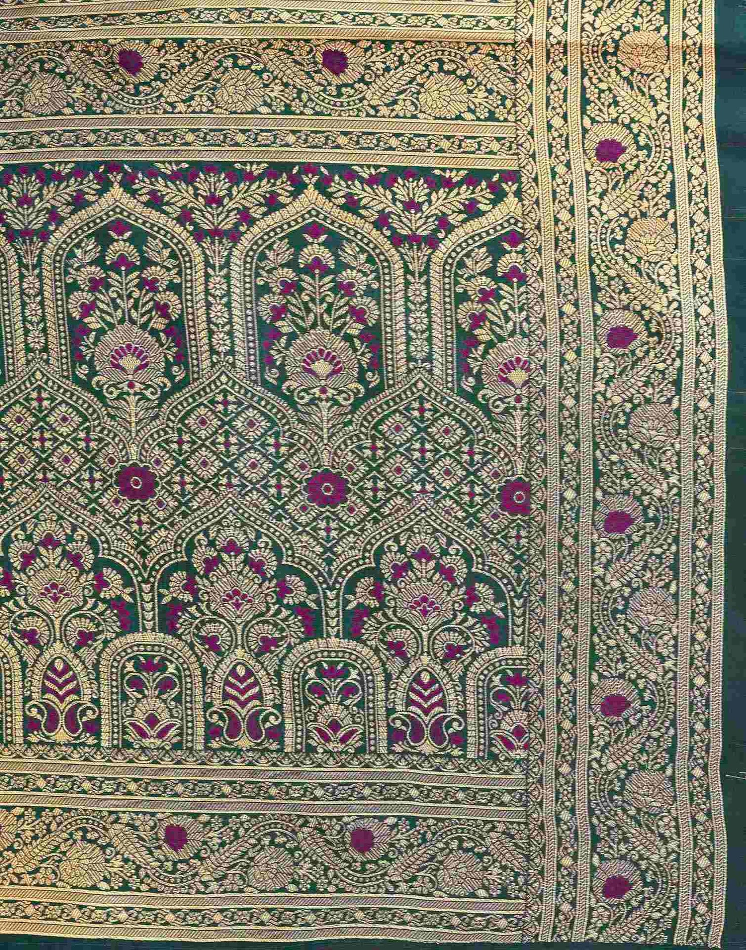 Purple Silk Woven Banarasi Saree