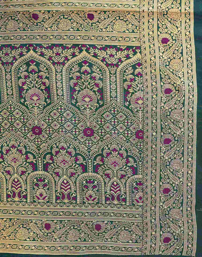 Purple Silk Woven Banarasi Saree