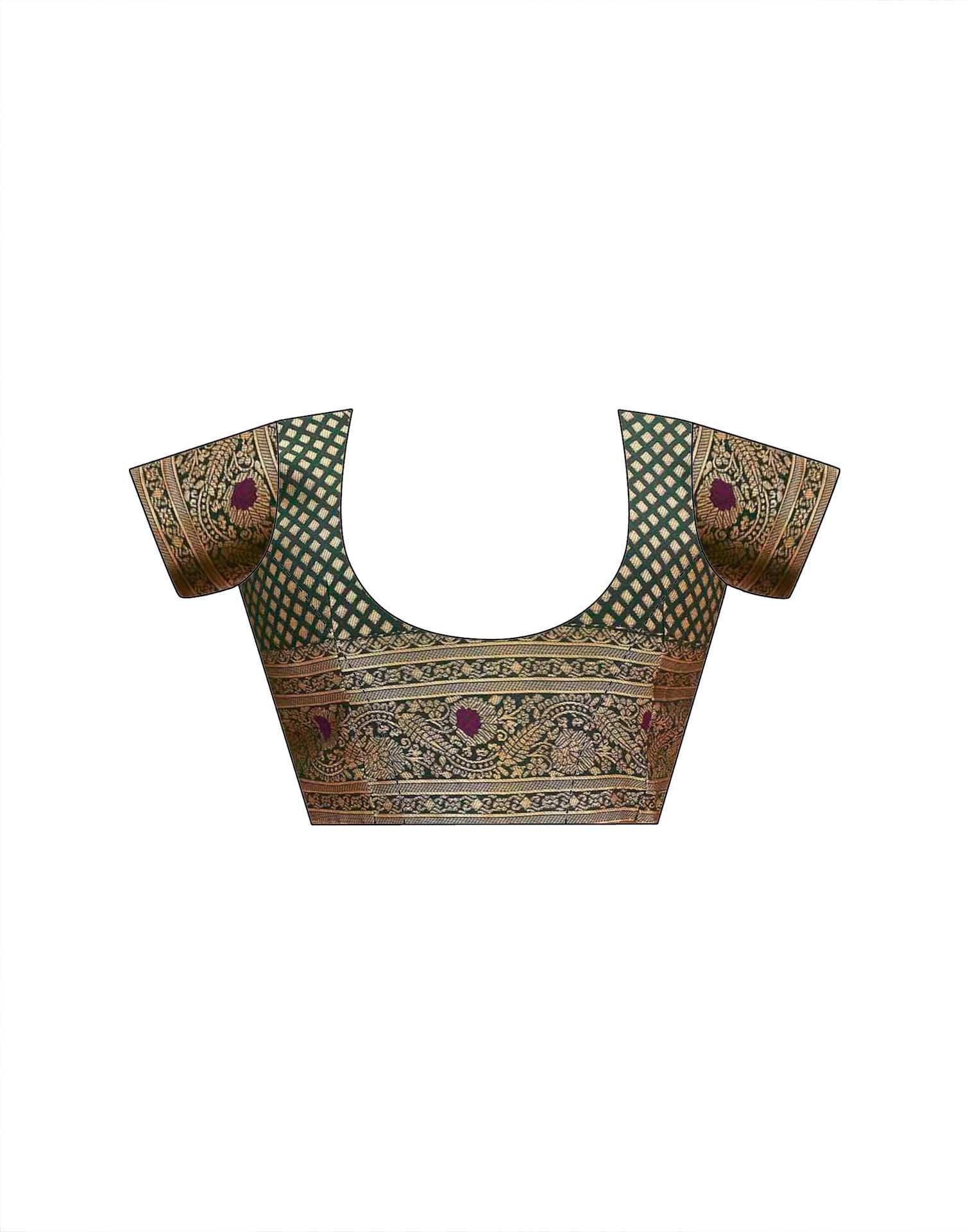 Purple Silk Woven Banarasi Saree