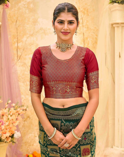 Green Silk Woven Patola Saree