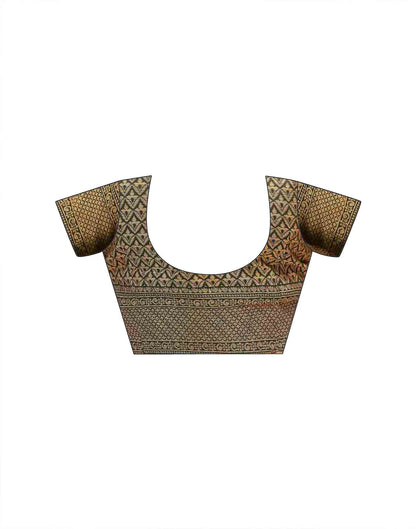 Dark Magenta Silk Woven Banarasi Saree