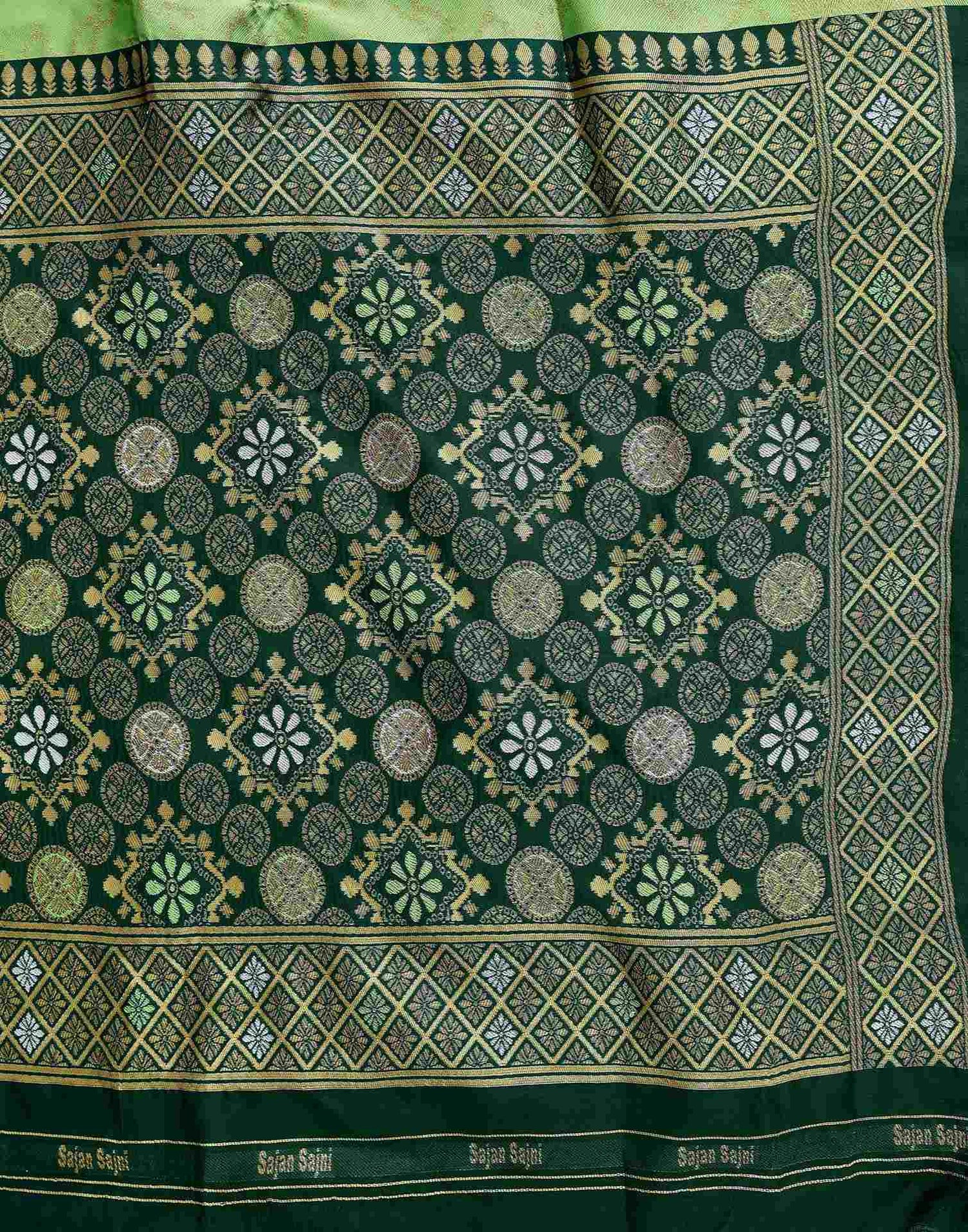 Pista Green Silk Woven Banarasi Saree
