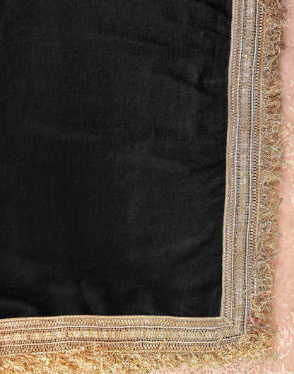 Black Georgette Gota Lace Saree